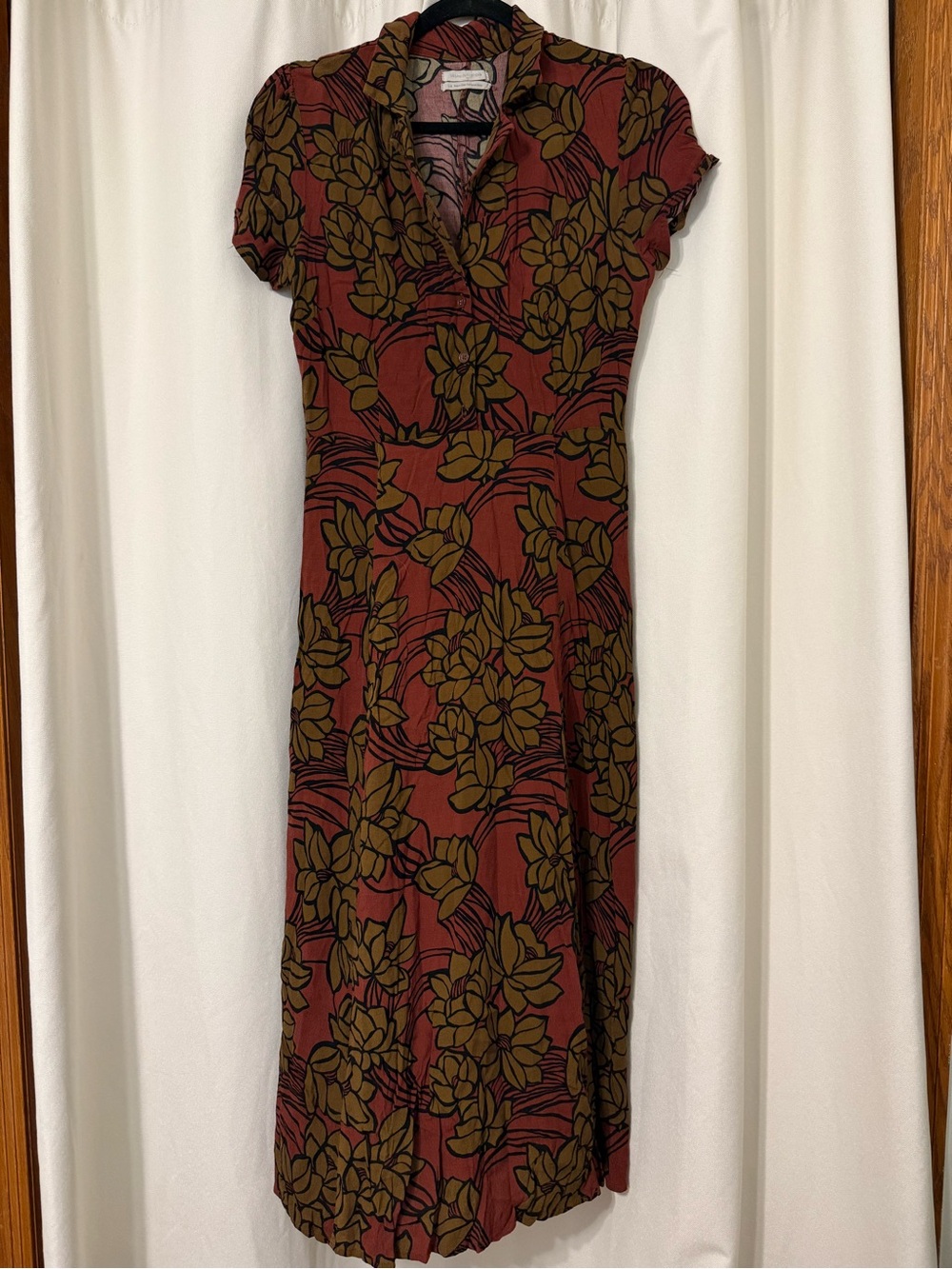 Urban Outfitters Rust Red Floral Dress